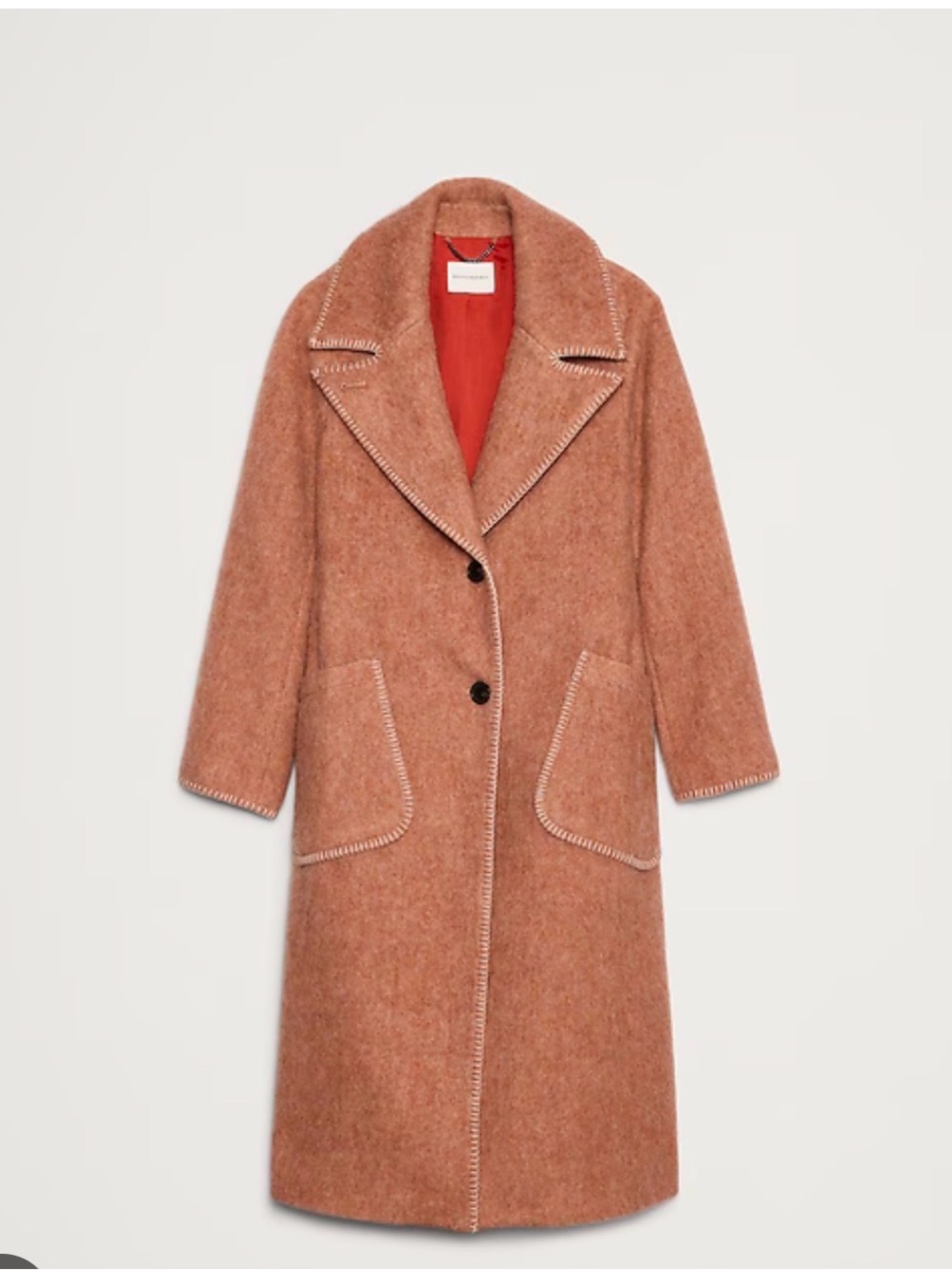 Banana Republic FUZZY ITALIAN WOOL-BLEND TOP COAT